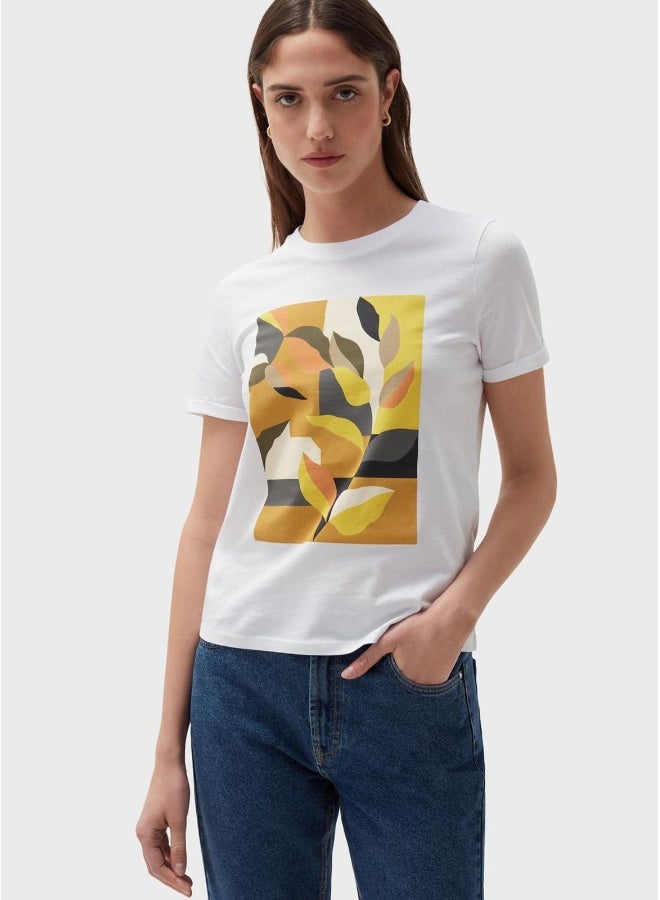 Crew Neck Graphic T-Shirt