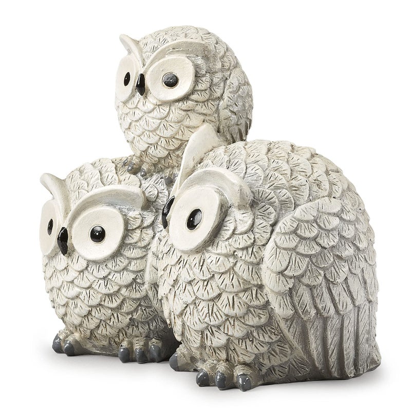 Roman Garden Items Owls Garden Statue, one Size, Light Gray - Image 3