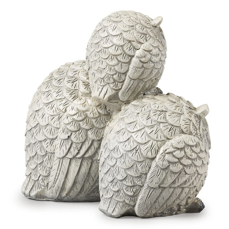 Roman Garden Items Owls Garden Statue, one Size, Light Gray - Image 5
