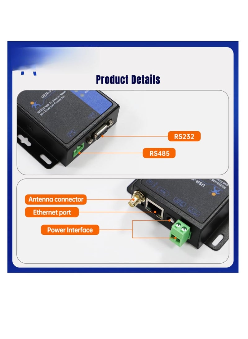 Serial Ethernet to Wireless Swarm Converter Supporting TCP UDP USR-FQ610  - Image 5