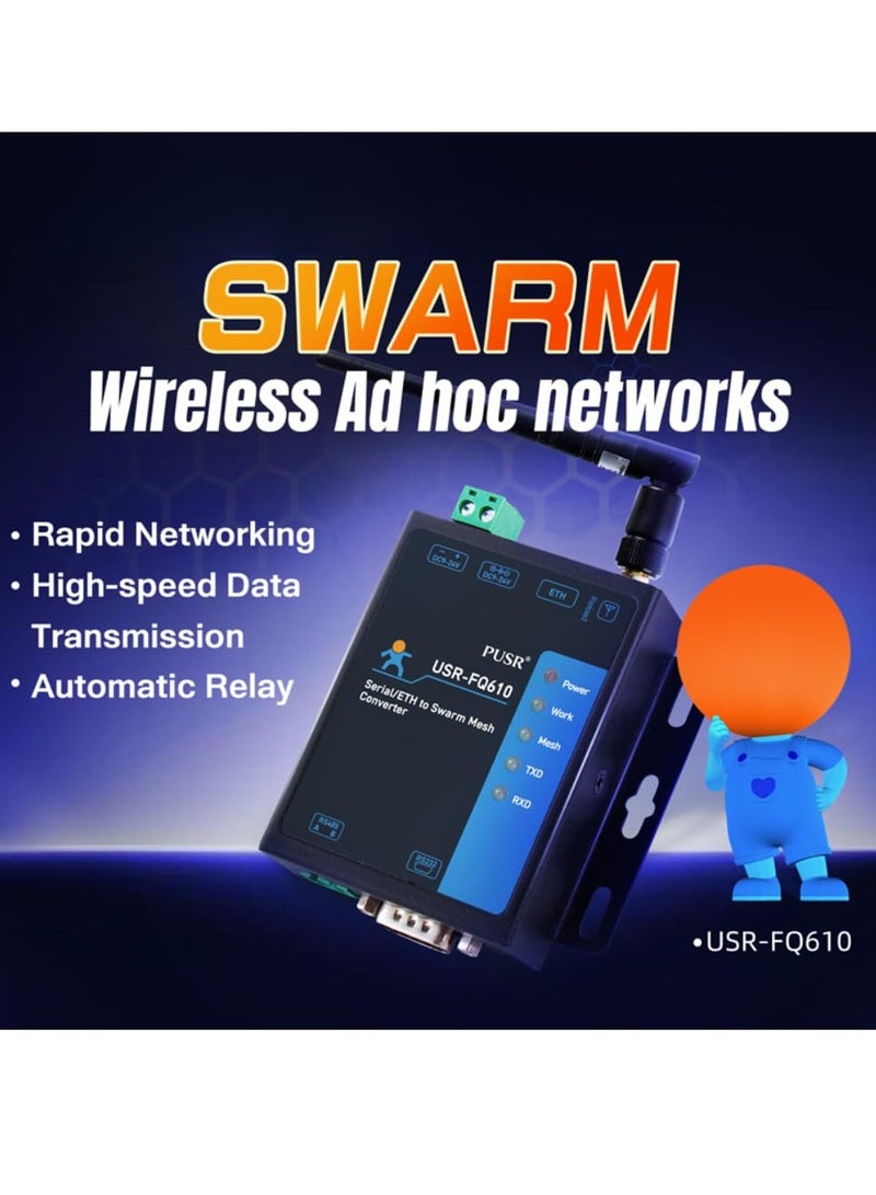 Serial Ethernet to Wireless Swarm Converter Supporting TCP UDP USR-FQ610  - Image 3