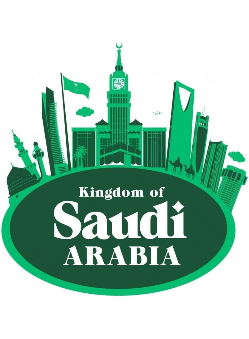Today Idea Kingdom of Saudi Arabia Famous Buildings Vinyl Sticker 60x80 cm | Ideal for Laptops, Cars, Bikes, and Luggage