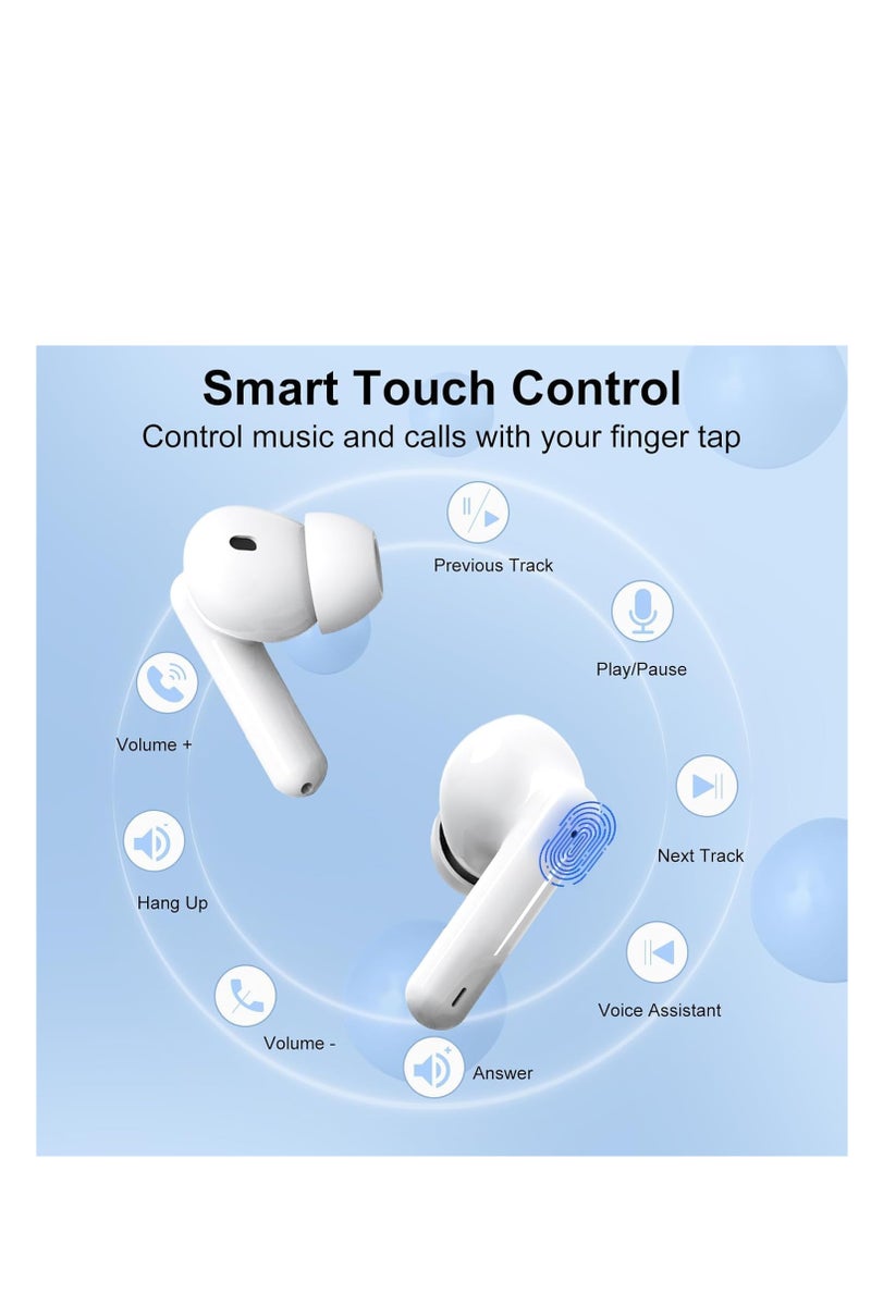 HAING Wireless Earbuds Bluetooth Earbuds, 45H Playback LED Power Display Earphones, Waterproof Earbuds with Advanced Noise Cancelling - Image 3