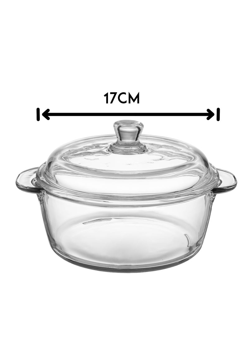 qing ping guo - Clear Glass Bowl with Lid and 4 Multi-Purpose Bowls 2.5L - Image 1