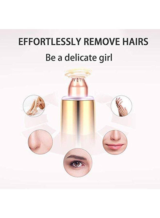 NIBEMINENT Rechargeable Eyebrow Hair Remover Grey/Gold - Image 3