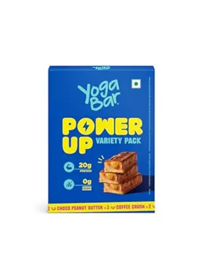 Yogabar Power Up 20g Protein Bar (5 Bars, Variety Pack, No Added Sugar) | Zero Added Sugar Protein Bars | High Protein Blend - Whey Protein Concentrate, Peanuts & Soy - Image 2
