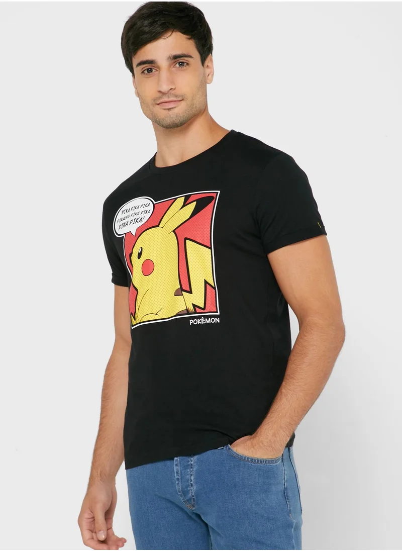 DIFUZED Pika Pop Crew Neck T-Shirt