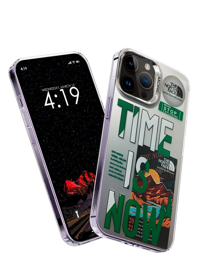 Wtech More Series Colorful Design Protective Case Cover For Apple iPhone 15 Pro 2023 Silver/Green - Image 1