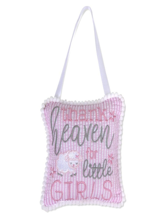 Baby Essentials 30x40 Fleece Baby Blanket with Satin Trim for Boys, Girls Baby Blanket with Door Décor (Sheep with Sign) - Image 3