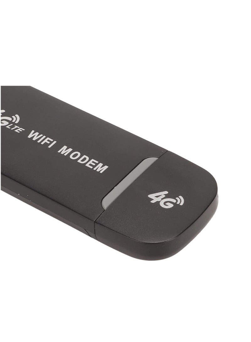 4G LTE USB WiFi Router, Portable 150Mbps Mobile WiFi Modem, Support 10 Users, for Tablet Laptop Black, Portable Powerful Internet Experience - Image 4