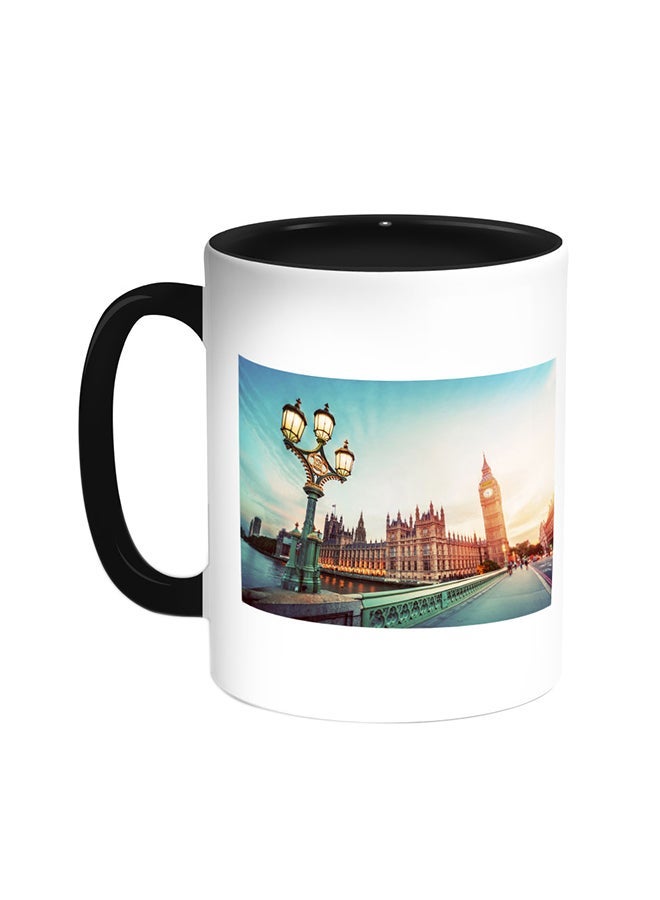 Painting - London Printed Coffee Mug Black/White 11ounce