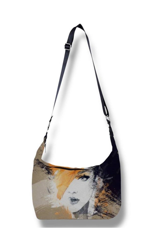 Women’s Crossbody Bag with Abstract Artistic Face Print – Stylish Design with a Unique Modern Flair - Image 1