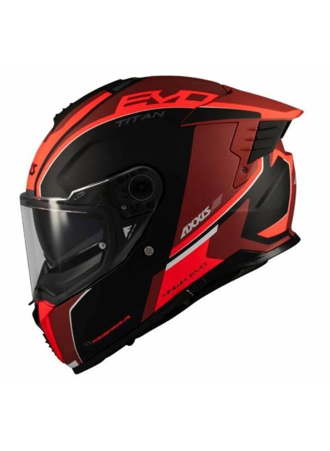 AXXIS HELMET AXXIS FF122 HAWK SV EVO TITAN B5 MATT RED - Image 1