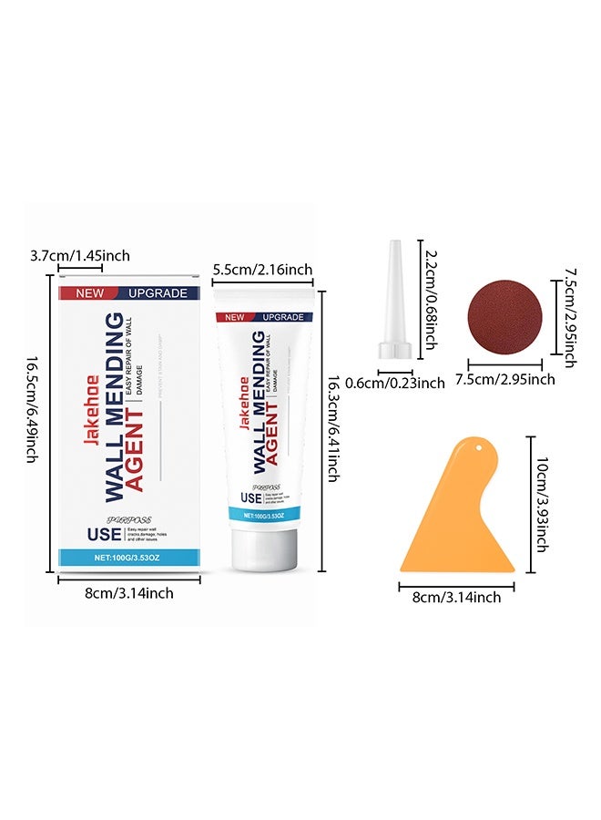Jakehoe Drywall Repair Kit, Wall Mending Agent, Wall Spackle with Scraper, Wall Surface Hole Fill Quick and Easy Solution - Image 5