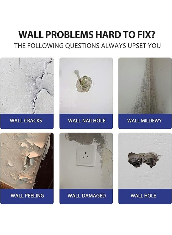 Jakehoe Drywall Repair Kit, Wall Mending Agent, Wall Spackle with Scraper, Wall Surface Hole Fill Quick and Easy Solution - Image 3