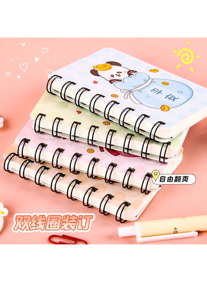 HELPS Cute Rollover Coil Notebook Customized Student Cartoon A7 Word Notebook Small Notebook Portable Mini Flap Pocket Pants Notepad - Image 2