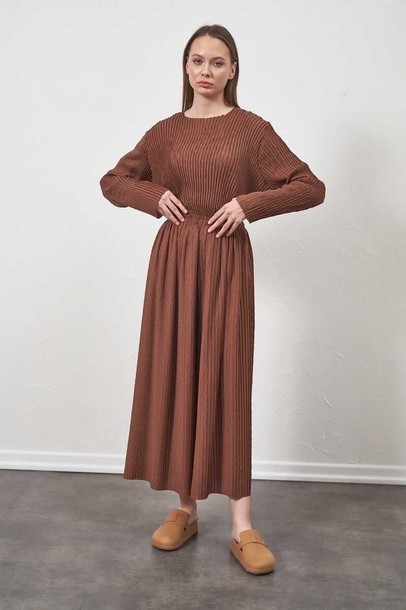 Mevra Pleated Trousers Brown  - Image 4