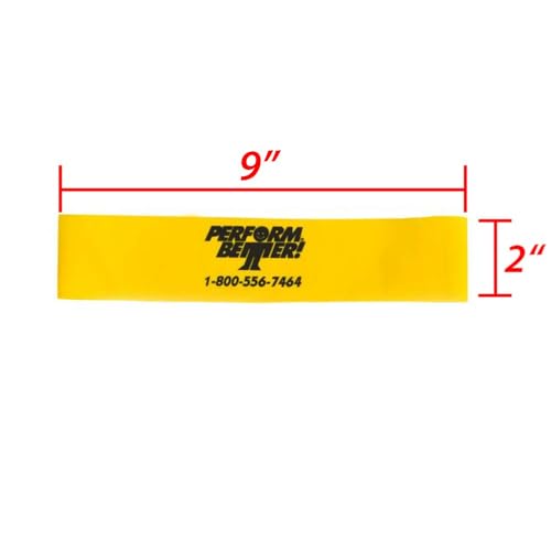 Perform Better Mini Band Resistance Loop Exercise Bands, Light/Yellow, 10-Pack - Image 2