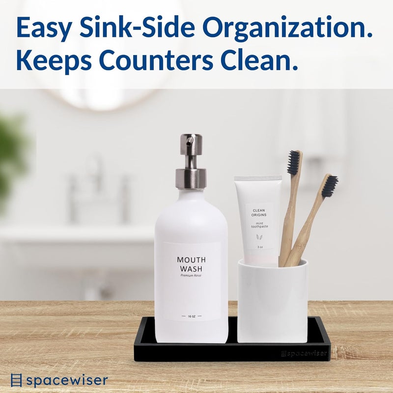 Spacewiser Countertop and Vanity Drawer - 2 Pcs Small 7.75 Inch Silicone Bathroom Sink Organizer, Dish Soap Sponge Holder Kitchen Sink Organizer, Flexible Bathroom Drawer, Soap Lotion - Image 4