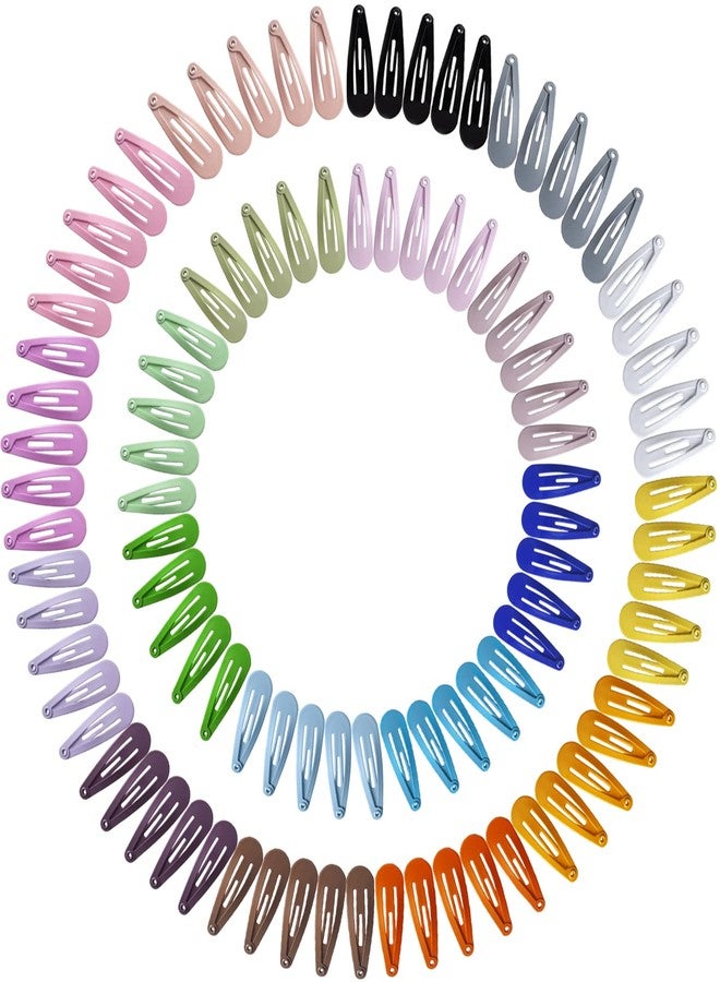 SLYFTE Snap Mini Hair Clips, 100PCS Premium Kids Barrettes Metal Non Slip Hair Bow Clips for Girls Toddler, 1.2 Inch 20 Colors - Image 1