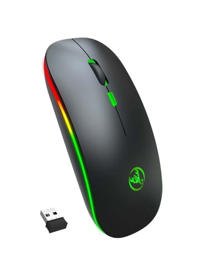 T18 Dual Mode Wireless Mouse Black - Image 1