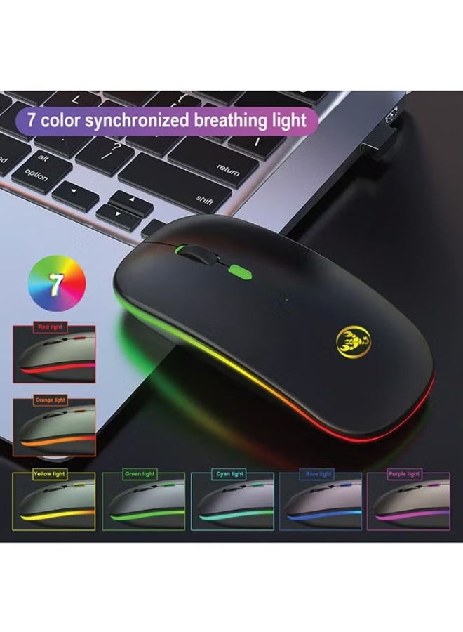 T18 Dual Mode Wireless Mouse Black - Image 4