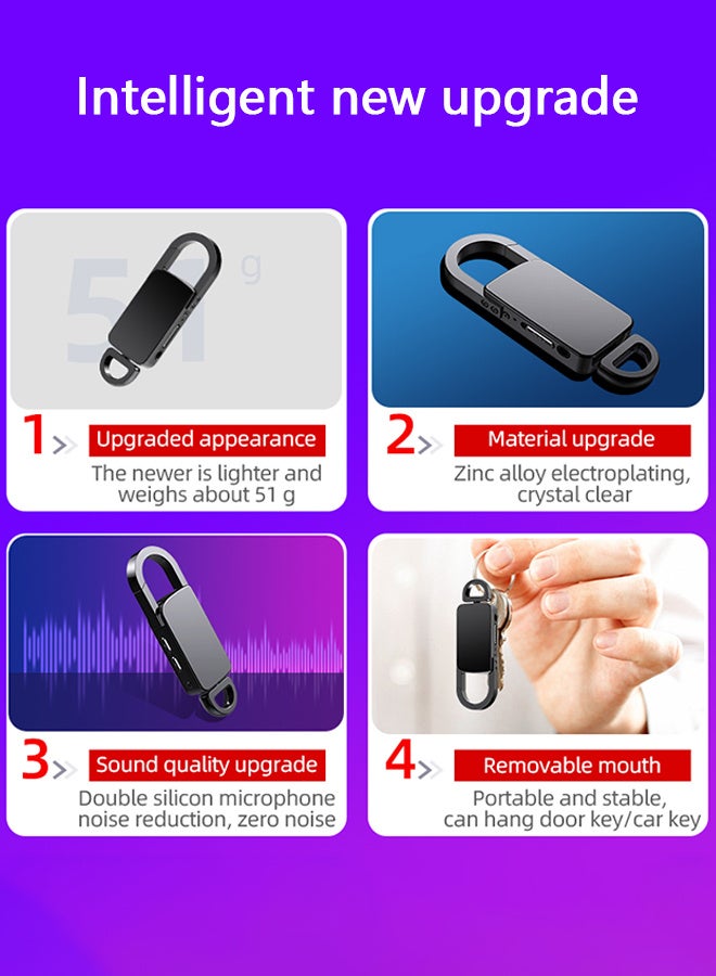 Audio Recorder with 64GB Storage, Triple Noise Reduction, Voice Activation, and Playback - Ideal for Classes, Meetings, and Speeches - Records up to 768 Hours - Image 3