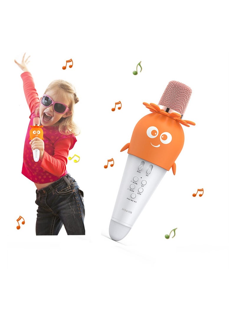 Karaoke Wireless Microphone for Kids Bluetooth Microphone with Colorful Lights Magic Voice Effects and Echo Feature Perfect for Parties and Fun Activities - Image 1