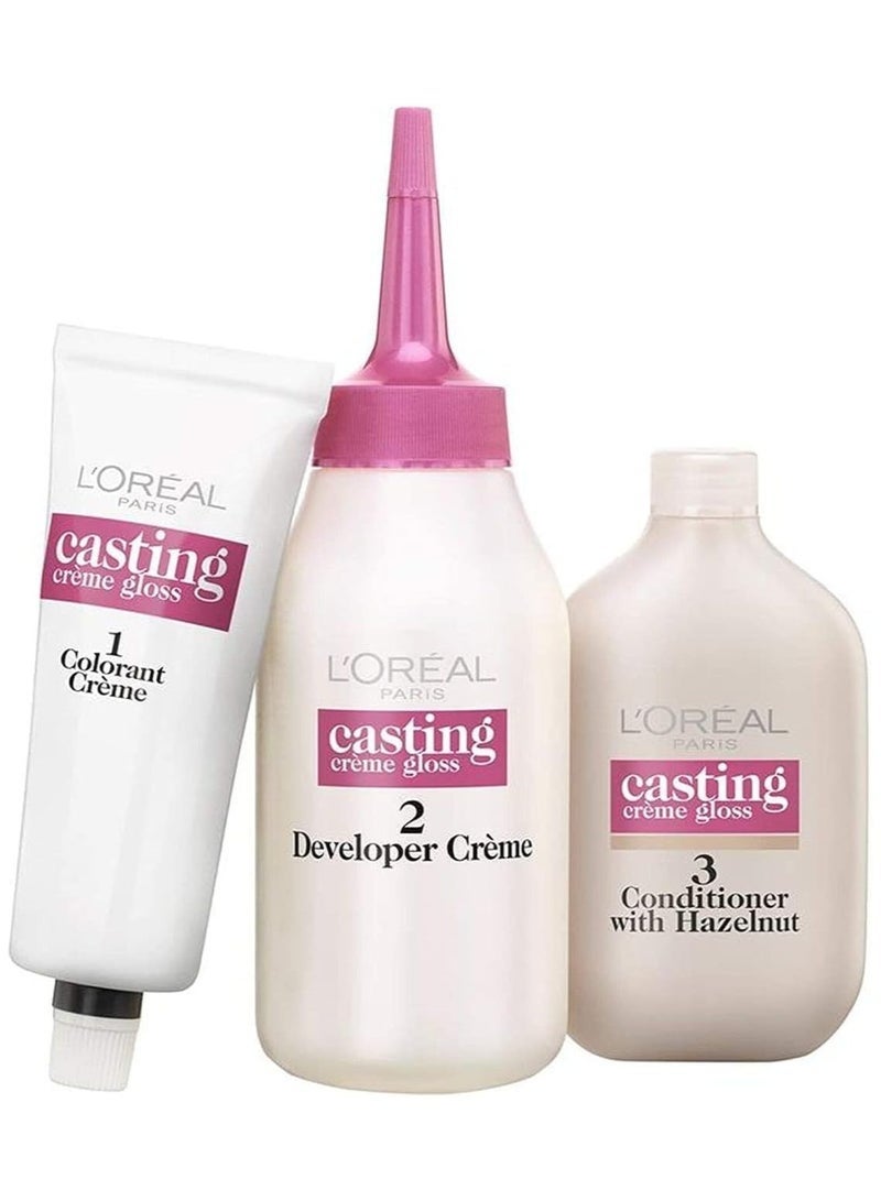 باريس لوريال باريس صبغة شعر كاستينج كريم جلوس ، 535 ماهوجني ذهبي بني فاتح - Image 4