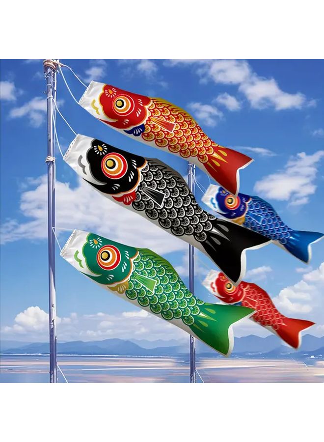 Green Japanese Carp Flag Outdoor Wind Banner Boys Festival Supplies Traditional Design - Image 4