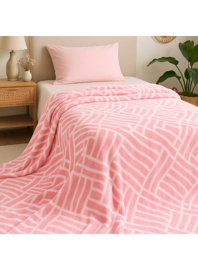 Elega Decor Flannel Blanket – Double (200x220 cm) – Geometric Print | Ultra-Soft, Premium Quality Brushed Polyester