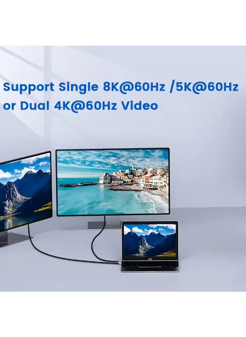 Mi VAZA - كابل Tyep-C إلى Tyep-C USB 3.2 - نقل بيانات بسرعة 10 جيجابت في الثانية - كابل شاشة 4K و8K - كابل مجدول عالي الكثافة - كابل شحن سريع 100 وات متوافق مع iOS iPhone/MacBook/iPad/Android/Samsung - Image 1