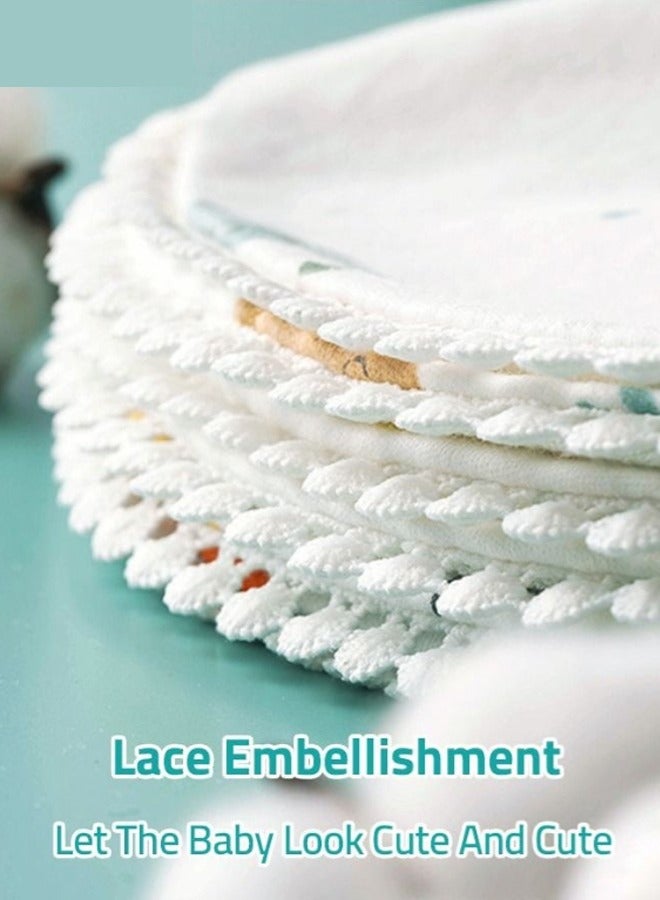 6 قطع من مريلة الأطفال بتصميم بتلة قابلة للدوران 360 درجة مريحة للتغذية والأكل وسيلان اللعاب من 0 إلى 2 سنة للأولاد والبنات - Image 4