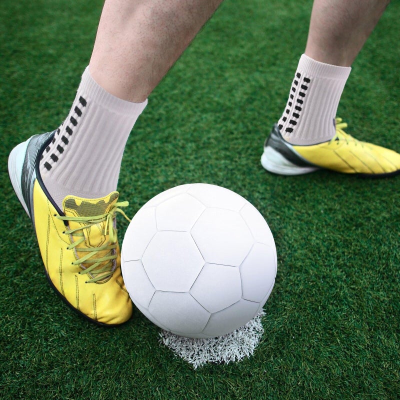 Yufree 4 Pairs Mens Grip Soccer Socks Non Slip Grippy Women Socks for Football Basketball Sports - Image 2