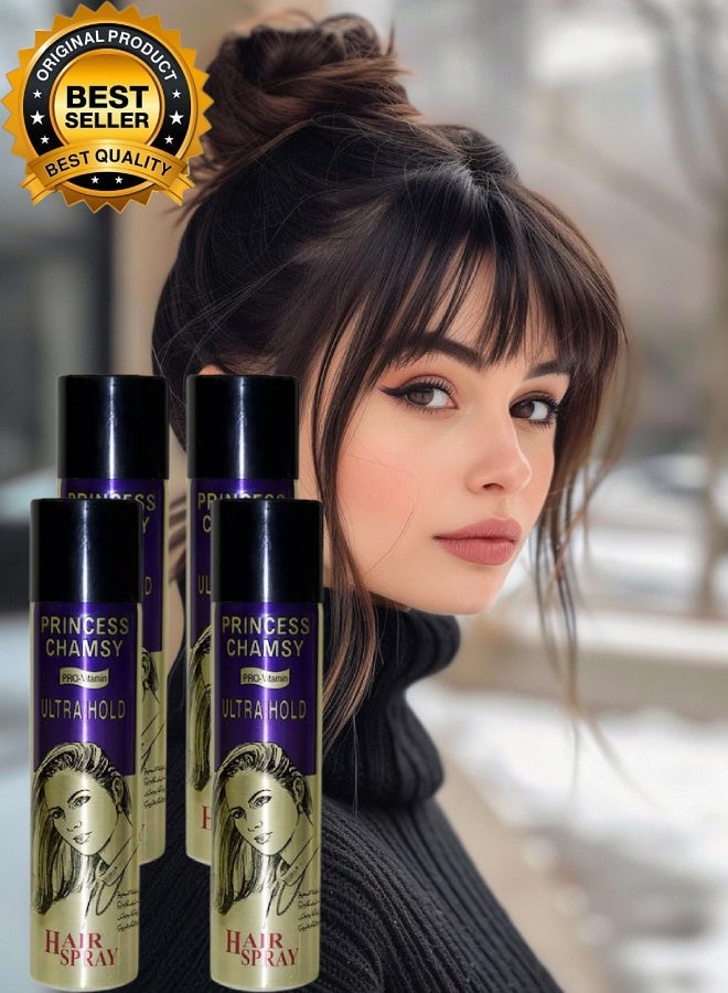PRINCESS CHAMSY 4 Pieces Ultra Hold Hair Spray 90ML - Image 1