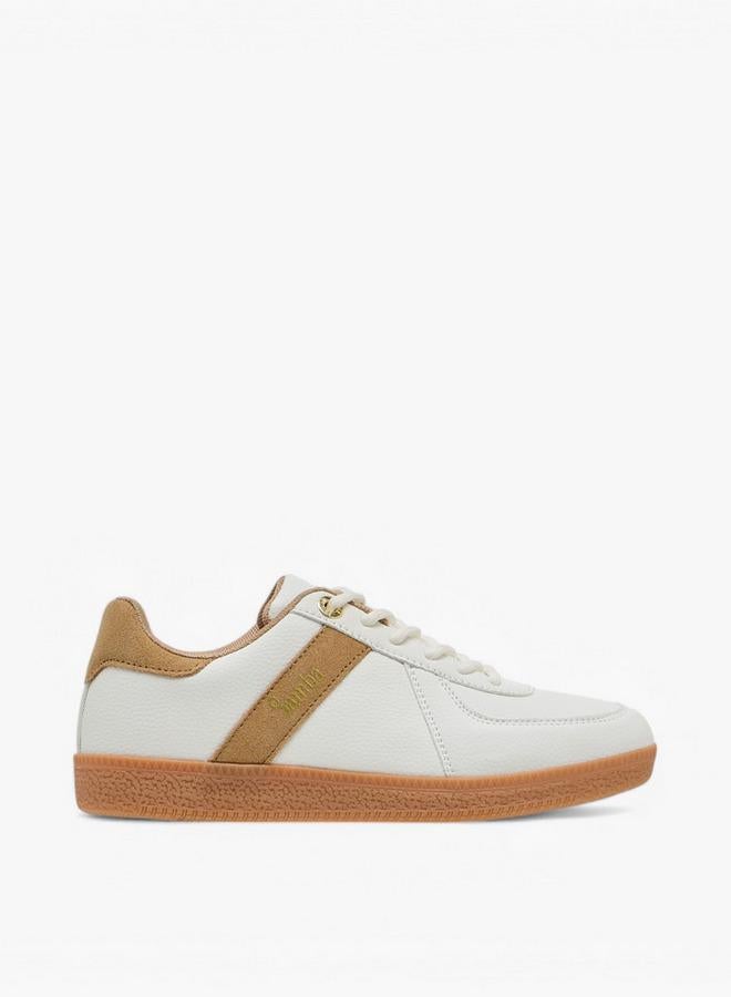 SAMBA Womens' Panelled Lace-Up Sneakers - Image 3