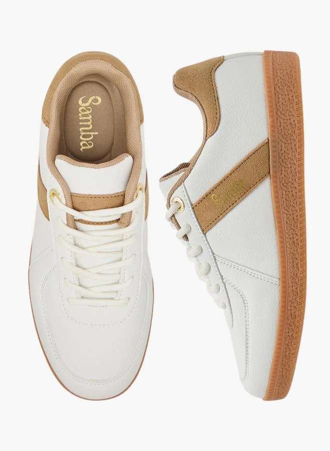 SAMBA Womens' Panelled Lace-Up Sneakers