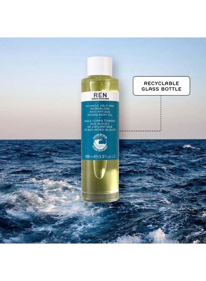 REN Clean Skincare - Atlantic Kelp and Microalgae Anti-Fatigue Body Oil 100 ml - Image 3