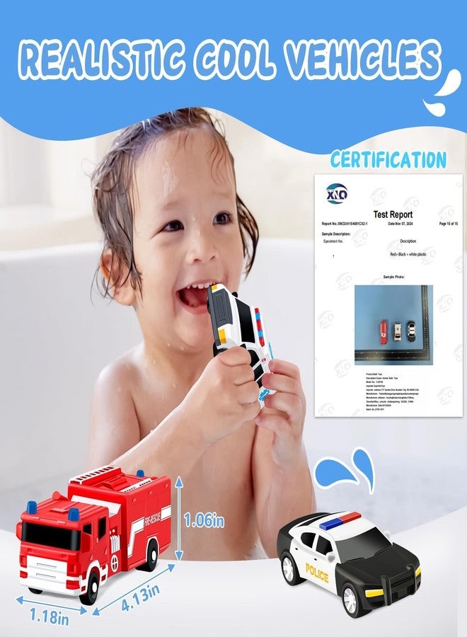 MACALOCA Bath Toys for Kids Ages 1-3-5, Car No Hole Bath Toys Toddlers 2-4, Baby Toddler Valentines Day Gifts,Valentines Basket Stuffers Baby Shower Pool Toys Bathtub Water Toys Boy Birthday Pretend Playset - Image 4