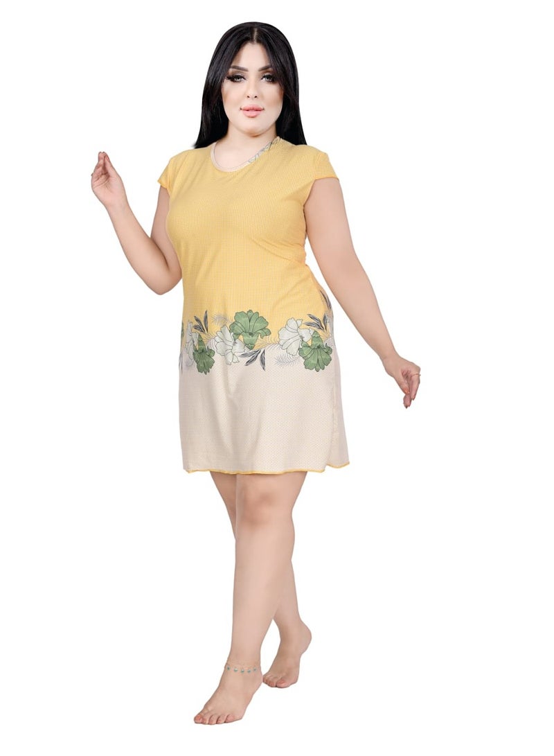 M&O Short home sleep dress with cotton material 