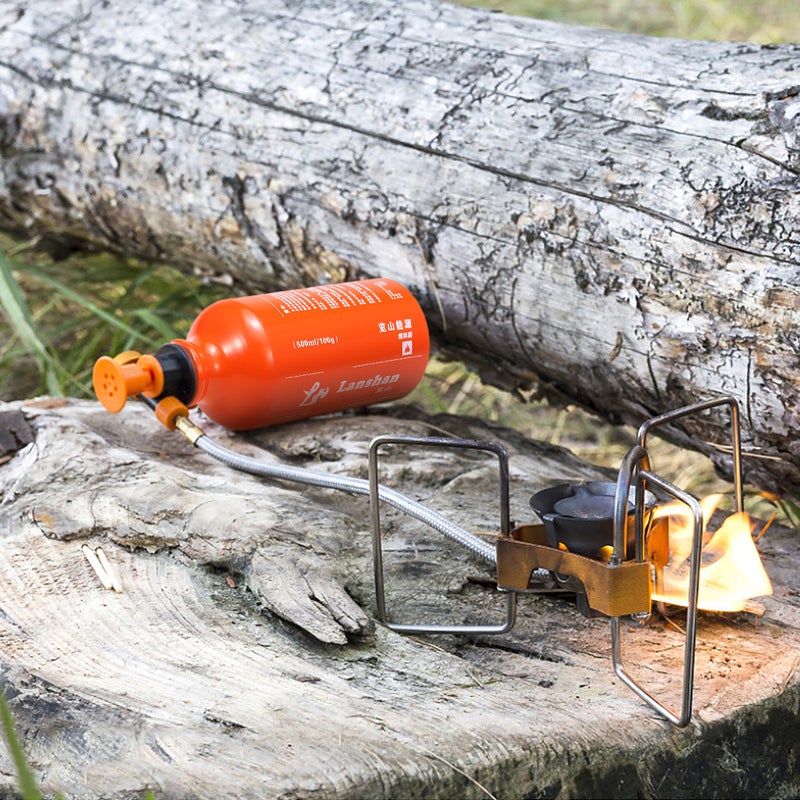 500ml Gasoline Fuel Bottle Petrol Kerosene Alcohol Liquid Gas Tank Fuel Storage Bottle for Outdoor Camping Multi Fuel Oil Stove - Image 2