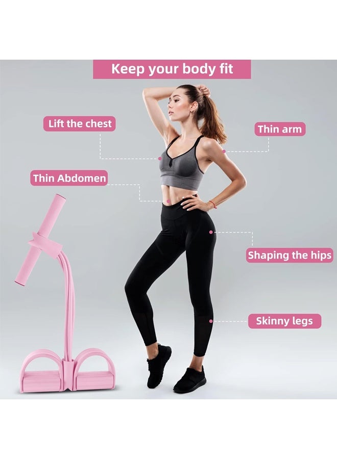 FRISKY Elastic Pull Rope, Sit Up Training Rope, Yoga Tension Rope with Handle For Abdominal Exercise Slimming Training Streching Etc, Fitness Resistance Bands Pedal Exerciser For Fitness Training and Workout - Image 5