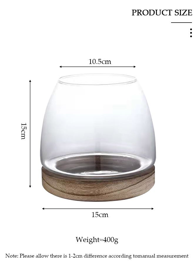 DUNISO Glass Vases for Decor, Decorative Vases for Flowers, Aesthetic Clear Vases for Living Room Decorations, Modern Hydroponic Glass Transparent Vase Vase for Dining Table Home Decor - Image 2