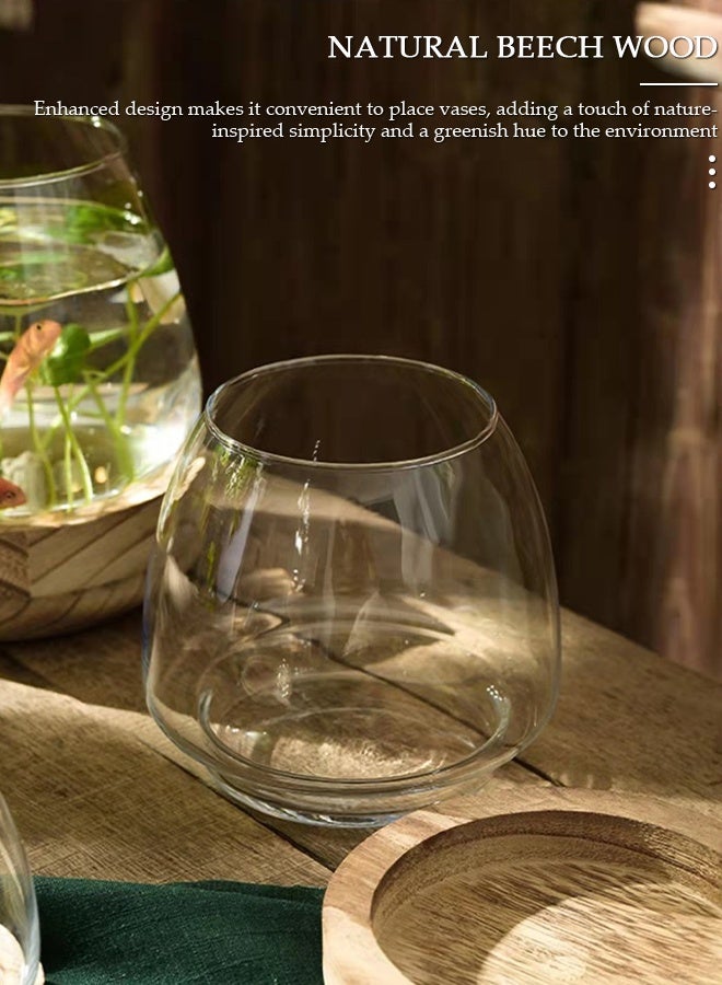 DUNISO Glass Vases for Decor, Decorative Vases for Flowers, Aesthetic Clear Vases for Living Room Decorations, Modern Hydroponic Glass Transparent Vase Vase for Dining Table Home Decor - Image 5