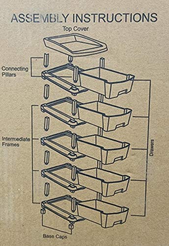 Rylan RYLAN 5XL Drawer Multipurpose Drawer Plastic Modular Chest Storage Organizer Home Office Parlor School Doctors Home and KidsDimension30cmx38cmx9730cm  - Image 5