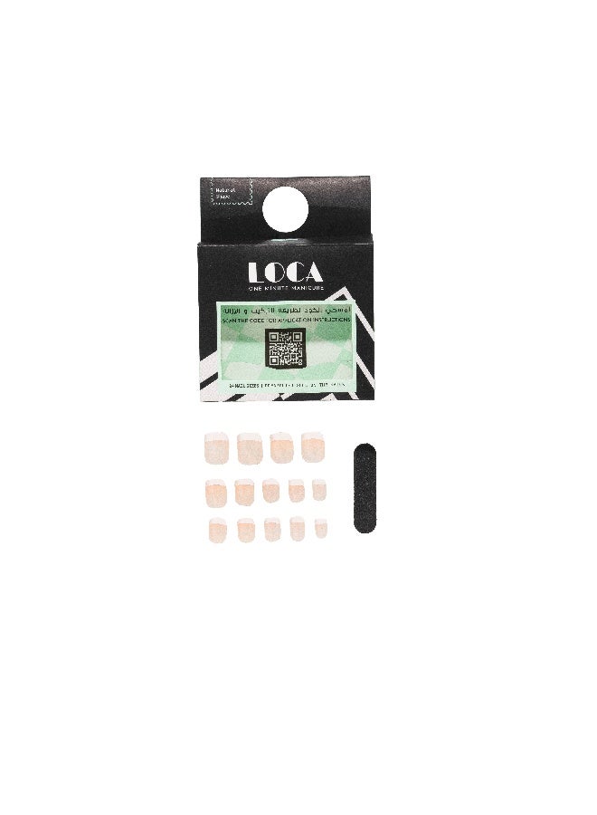 loca أظافر جاهزة - لون فرنسي - شكل طبيعي - Image 4
