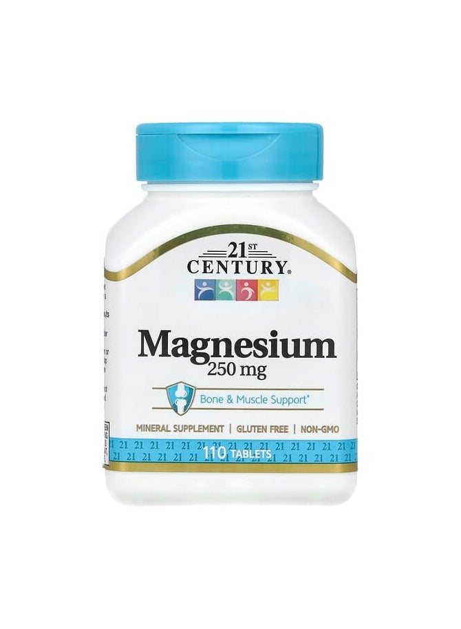 المغنيسيوم، 250 ملغ، 110 أقراص