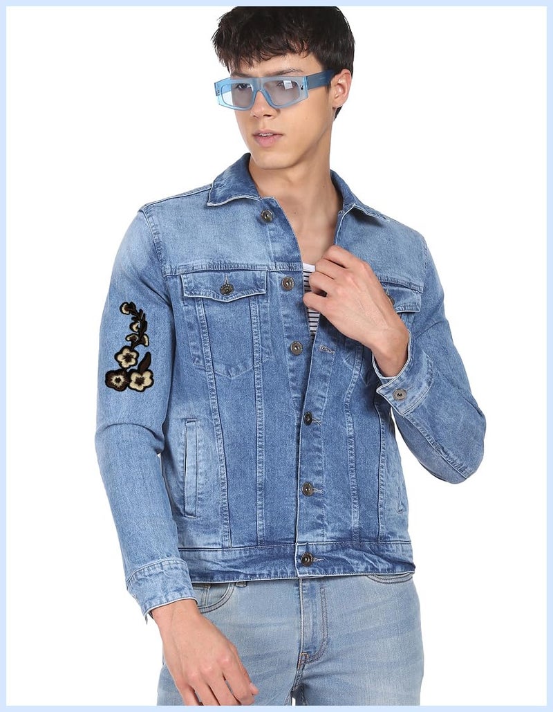 2 Pcs Flowers Applique Embroidered Sewon Patch Size 11cm x 55cm for Jackets Bags TShirts Jeans Pants Outdoor Clothing Imported from Malaysia 2 Pieces Code SBX419  - Image 3