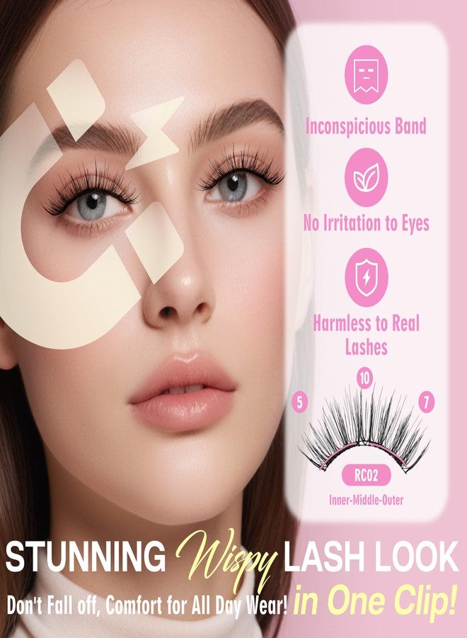 CALAILIS Magnetic Eyelashes with Applicator Soft Magnetic Lashes Natural Look Reusable Magnetic Eyelashes without Eyeliner No Glue Needed Soft Eyelashes Magnetic Lashes for All Day Comfort (RC02) - Image 4