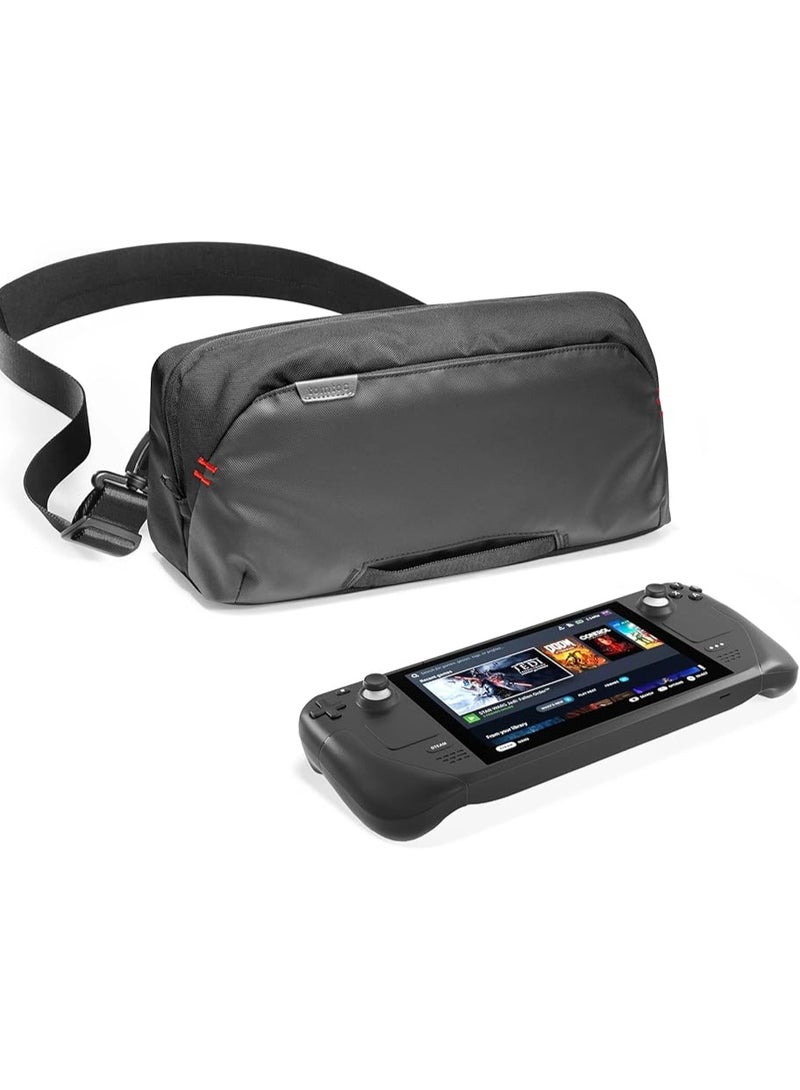 Tomtoc حقيبة كتف Arccos G47 لستيم ديك – حقيبة العاب مقاومة للماء للستيم ديك/OLED، نينتندو سويتش 2، ROG Xbox Ally X، ASUS ROG Ally، Lenovo Legion Go وإكسسوارات الألعاب - Image 1